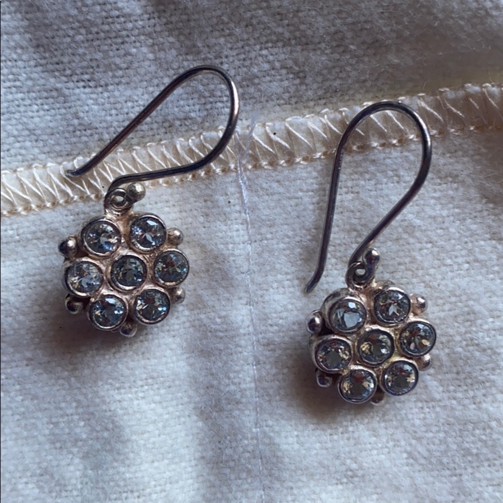 925 sterling silver aquamarine earrings